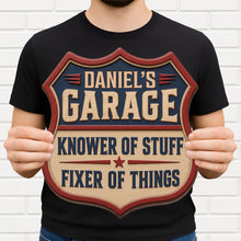 Load image into Gallery viewer, Personalized Garage Sign Custom Name Gift for Dad Eco-Friendly
