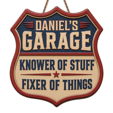 Load image into Gallery viewer, Personalized Garage Sign Custom Name Gift for Dad Eco-Friendly
