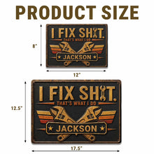 Load image into Gallery viewer, Personalized Metal Sign Custom Name Gift for Dad Handyman
