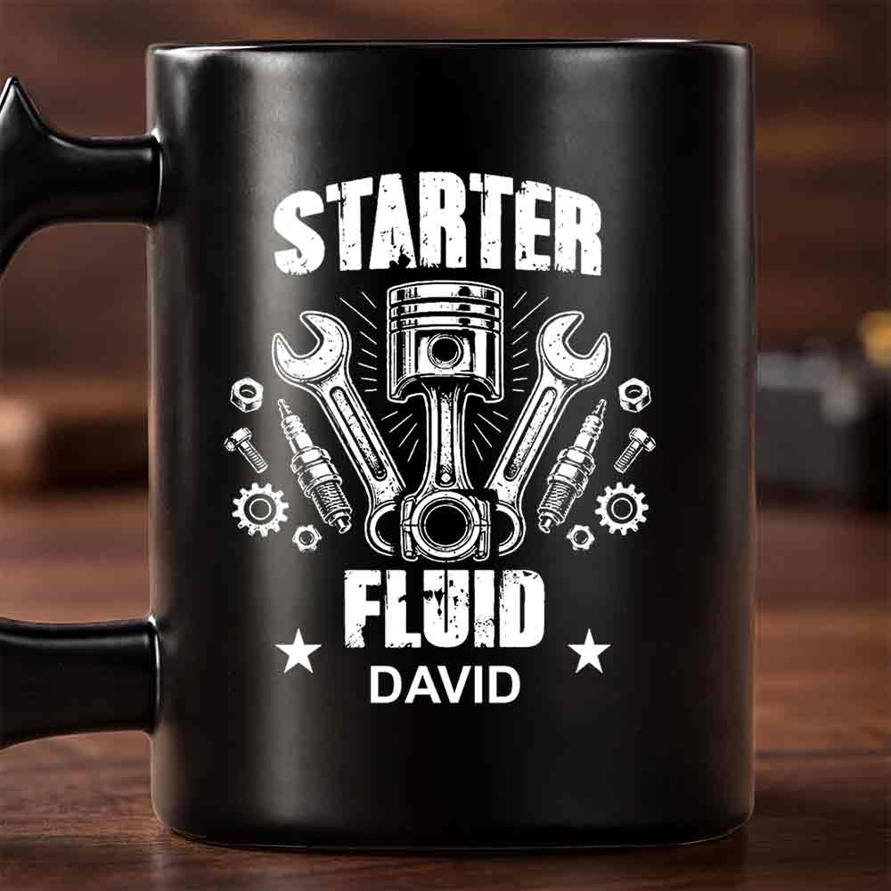 Personalized Wrench Handle Coffee Mug Custom Name Gift for Dad