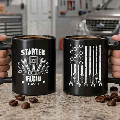 Personalized Wrench Handle Coffee Mug Custom Name Gift for Dad
