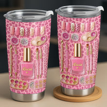Load image into Gallery viewer, Personalized Leopard Pattern 20oz Tumbler Custom Name Gift
