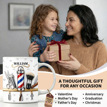 Load image into Gallery viewer, Personalized Barber Tools Coffee Mug Custom Gift for Dad
