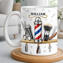 Load image into Gallery viewer, Personalized Barber Tools Coffee Mug Custom Gift for Dad
