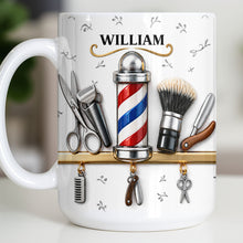 Load image into Gallery viewer, Personalized Barber Tools Coffee Mug Custom Gift for Dad
