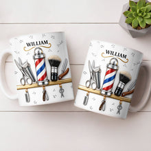 Load image into Gallery viewer, Personalized Barber Tools Coffee Mug Custom Gift for Dad
