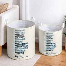 Load image into Gallery viewer, Personalized Storage Basket Custom Name for Kids Birthday Gift
