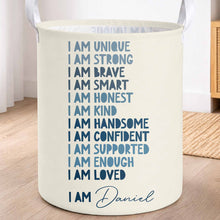 Load image into Gallery viewer, Personalized Storage Basket Custom Name for Kids Birthday Gift
