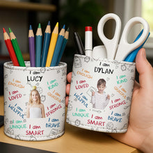 Load image into Gallery viewer, Personalized PU Leather Pen Holder Custom Name Gift for Kids
