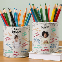 Load image into Gallery viewer, Personalized PU Leather Pen Holder Custom Name Gift for Kids

