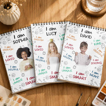 Load image into Gallery viewer, Personalized Sketch Book Custom Photo Affirmations Gift for Kids
