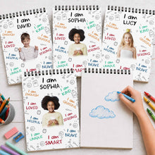 Load image into Gallery viewer, Personalized Sketch Book Custom Photo Affirmations Gift for Kids
