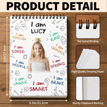 Load image into Gallery viewer, Personalized Sketch Book Custom Photo Affirmations Gift for Kids
