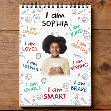 Load image into Gallery viewer, Personalized Sketch Book Custom Photo Affirmations Gift for Kids
