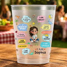 Load image into Gallery viewer, Personalized Frosted Cups Custom Name Kids Dinosaur Gift
