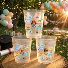 Load image into Gallery viewer, Personalized Frosted Cups Custom Name Kids Dinosaur Gift
