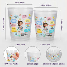 Load image into Gallery viewer, Personalized Frosted Cups Custom Name Kids Dinosaur Gift
