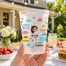 Load image into Gallery viewer, Personalized Frosted Cups Custom Name Kids Dinosaur Gift
