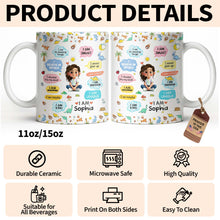 Load image into Gallery viewer, Personalized Dinosaur Affirmations Coffee Mug for Kids
