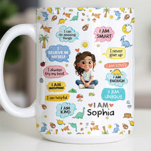 Load image into Gallery viewer, Personalized Dinosaur Affirmations Coffee Mug for Kids
