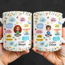 Load image into Gallery viewer, Personalized Dinosaur Affirmations Coffee Mug for Kids
