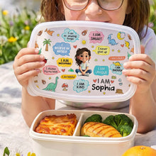 Load image into Gallery viewer, Personalized Kids Lunch Box Dinosaur Custom Name Gift for Girls
