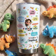 Load image into Gallery viewer, Personalized Kids Affirmations Tumbler 20oz Custom Name Gift
