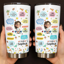 Load image into Gallery viewer, Personalized Kids Affirmations Tumbler 20oz Custom Name Gift
