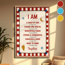 Load image into Gallery viewer, Personalized Vertical Poster Child of God Bible Verse Gifts for Kids

