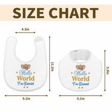 Load image into Gallery viewer, Personalized Baby Bib Custom Name Cute Elephant Design Gift
