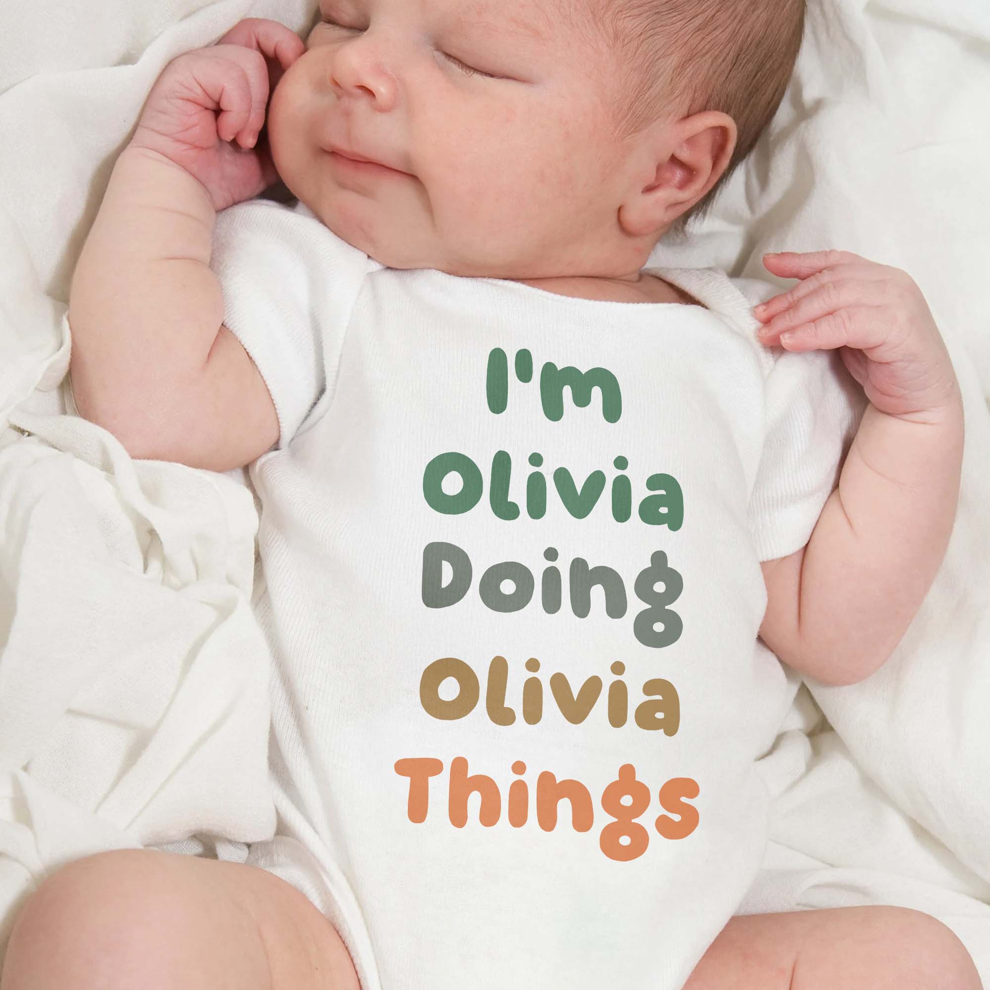 Personalized Custom Baby Onesie Soft Cotton Cute Gift