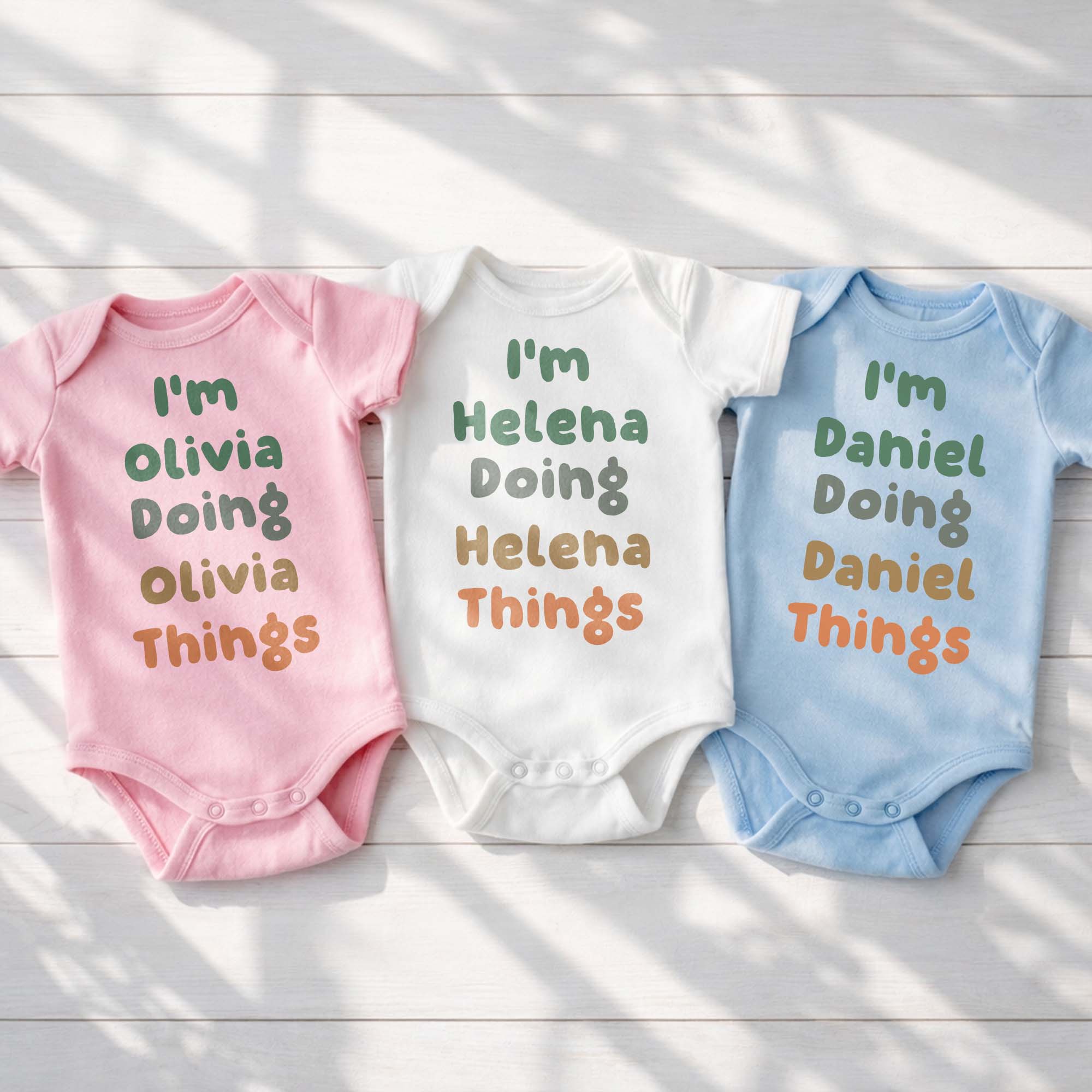 Personalized Custom Baby Onesie Soft Cotton Cute Gift