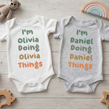 Load image into Gallery viewer, Personalized Custom Baby Onesie Soft Cotton Cute Gift
