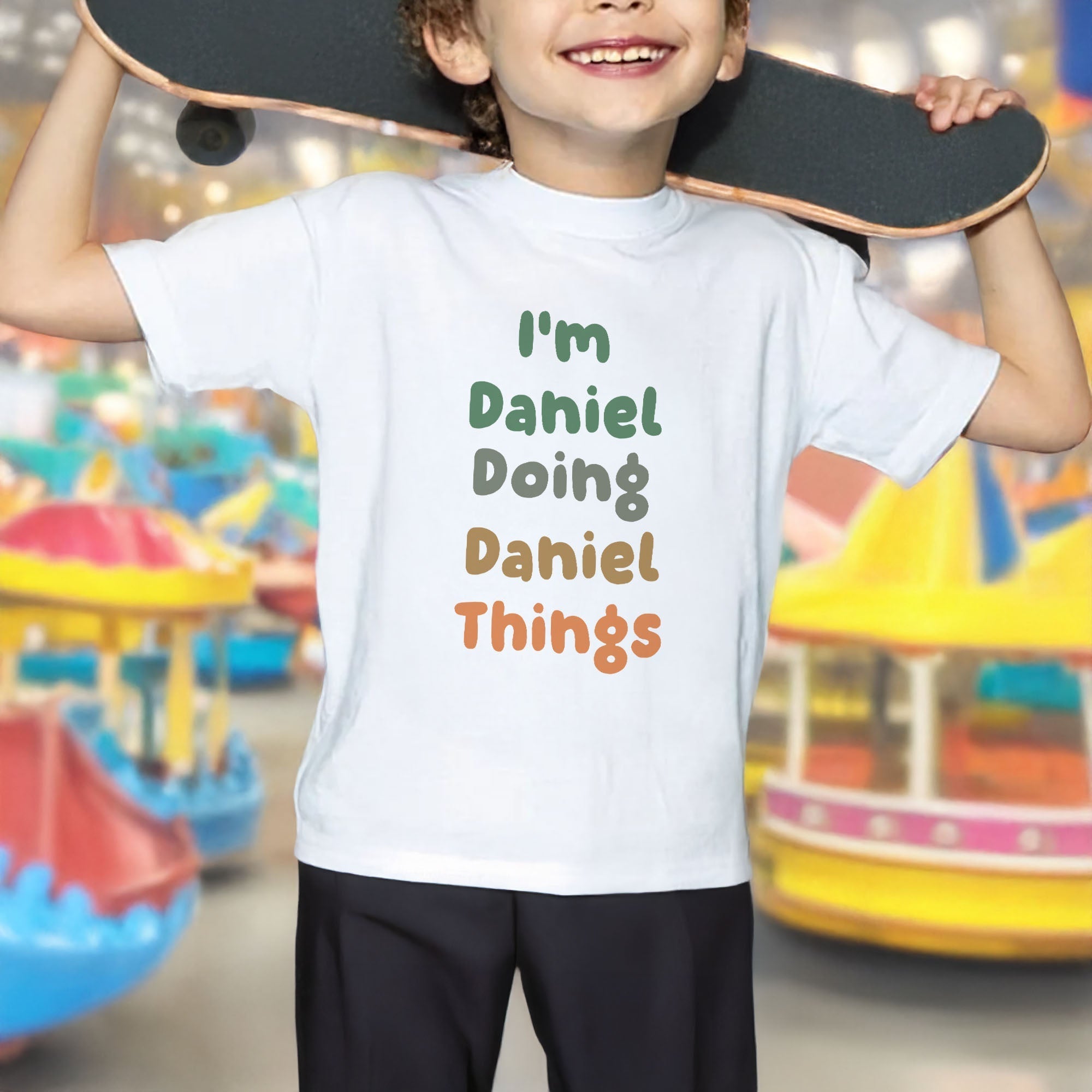 Personalized Custom Youth T-Shirt Fun Colorful Gift for Kids