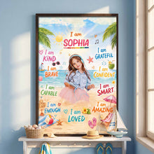 Load image into Gallery viewer, Personalized Kid Affirmation Vertical Poster Custom Gift
