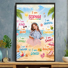 Load image into Gallery viewer, Personalized Kid Affirmation Vertical Poster Custom Gift
