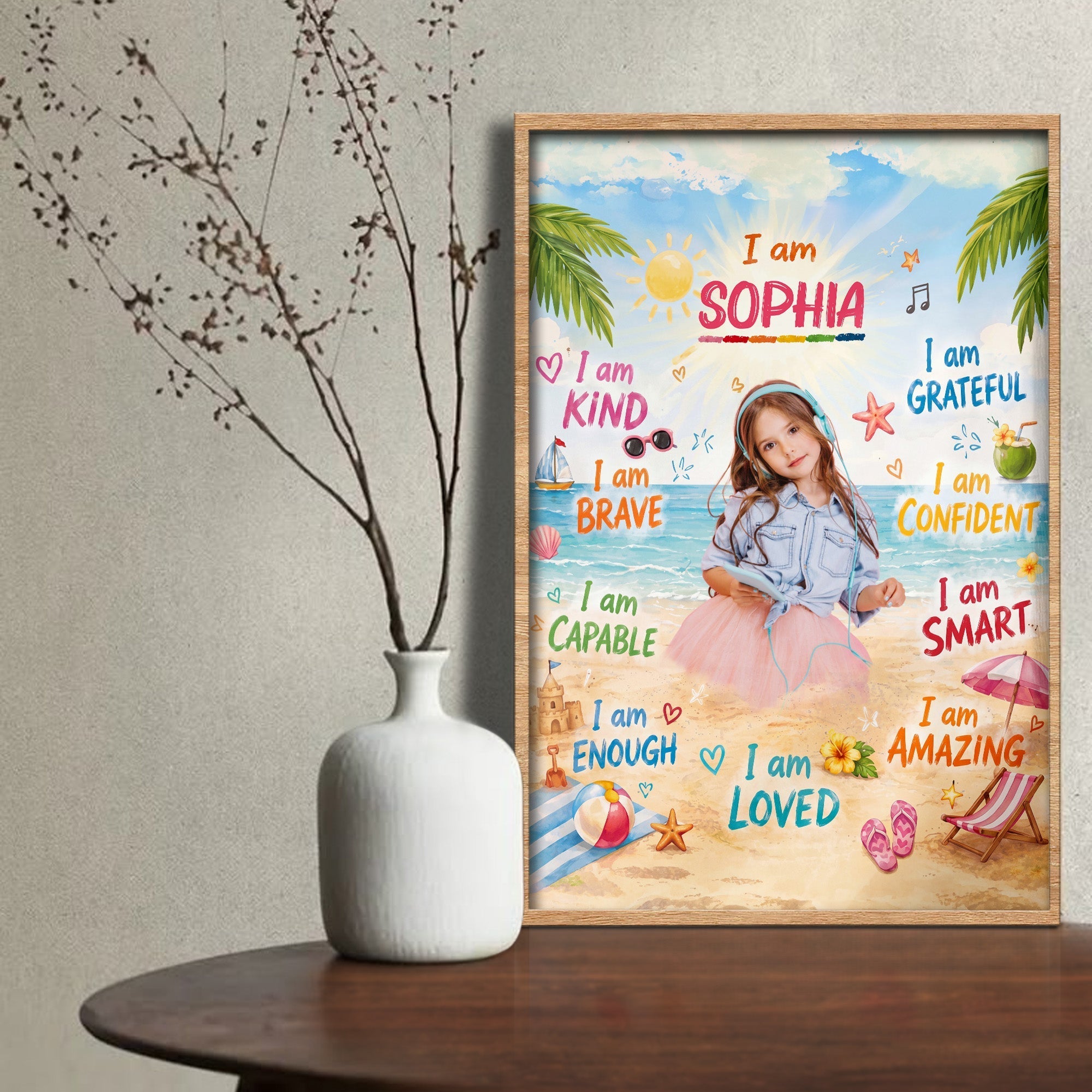 Personalized Kid Affirmation Vertical Poster Custom Gift