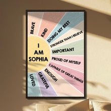 Load image into Gallery viewer, Personalized Kids Affirmation Poster Custom Name Gift

