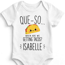 Load image into Gallery viewer, Personalized Cute Taco Baby Onesie Custom Name Gift for Kids
