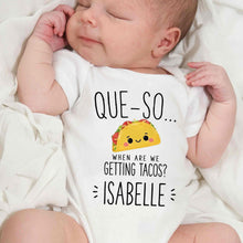 Load image into Gallery viewer, Personalized Cute Taco Baby Onesie Custom Name Gift for Kids
