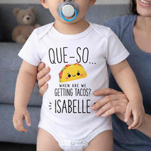 Load image into Gallery viewer, Personalized Cute Taco Baby Onesie Custom Name Gift for Kids
