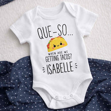 Load image into Gallery viewer, Personalized Cute Taco Baby Onesie Custom Name Gift for Kids
