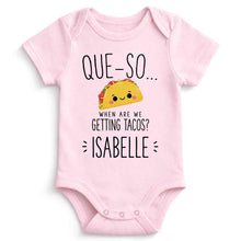 Load image into Gallery viewer, Personalized Cute Taco Baby Onesie Custom Name Gift for Kids
