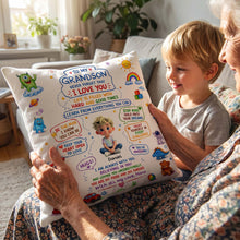 Load image into Gallery viewer, Personalized Dinosaur Pillow Custom Message Gift for Grandson
