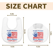 Load image into Gallery viewer, Personalized 4th of July Baby Bib Custom Name American Flag Gift
