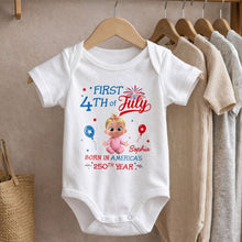 Load image into Gallery viewer, Personalized Baby Onesie 4th of July Custom Name Gift for Kids
