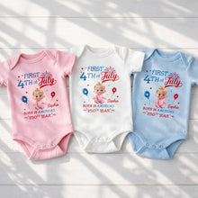 Load image into Gallery viewer, Personalized Baby Onesie 4th of July Custom Name Gift for Kids
