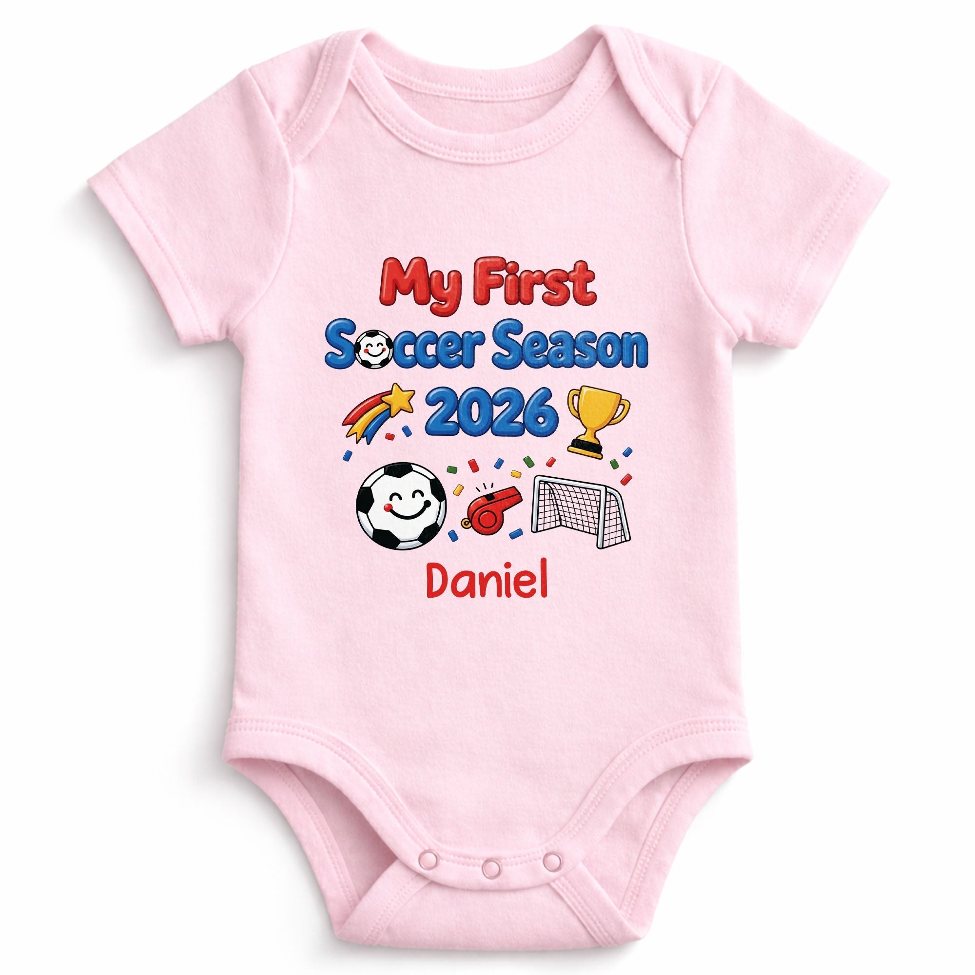 Personalized Baby Onesie Custom Name Soccer Gift for Kids