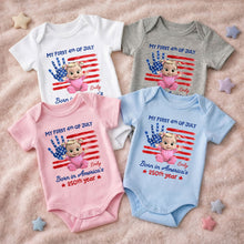 Load image into Gallery viewer, Personalized Baby Onesie Custom Name 4th of July Gift
