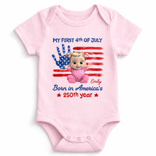 Load image into Gallery viewer, Personalized Baby Onesie Custom Name 4th of July Gift
